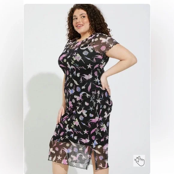 knee length dresses for ladies Final Sale Plus Size Lace Up Brown Money Print Sheer Mesh Dress – Chic And  Curvy